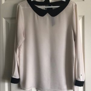 Black and white blouse - great condition